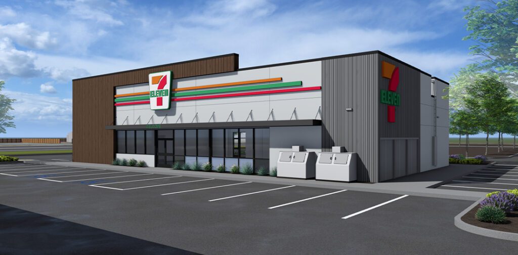 7 Eleven 3D render concept design.