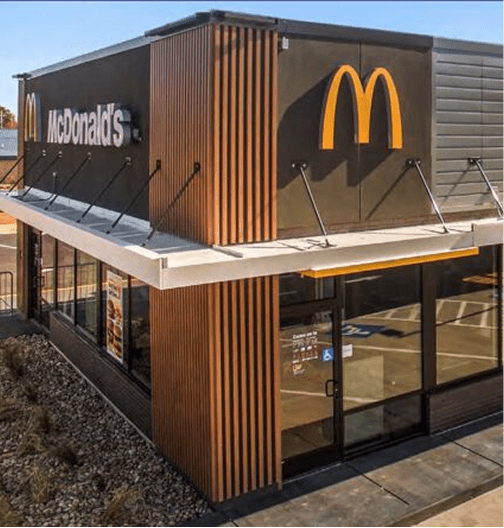 McDonalds building front.